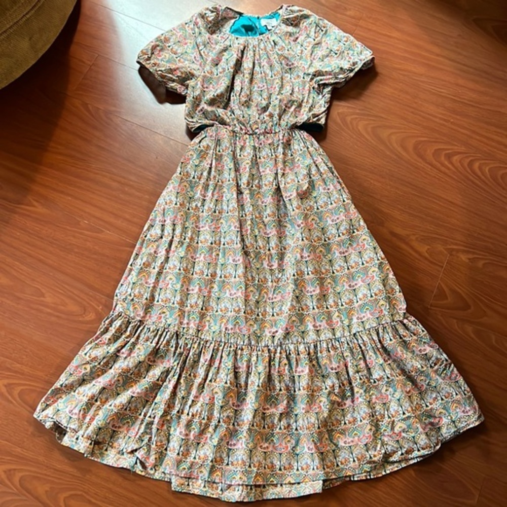 J. Crew Multicolor Paisley Maxi Dress